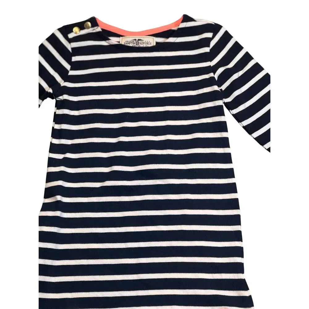 Hampton Republic Navy and White Striped Tunic Dress size GIrls 3